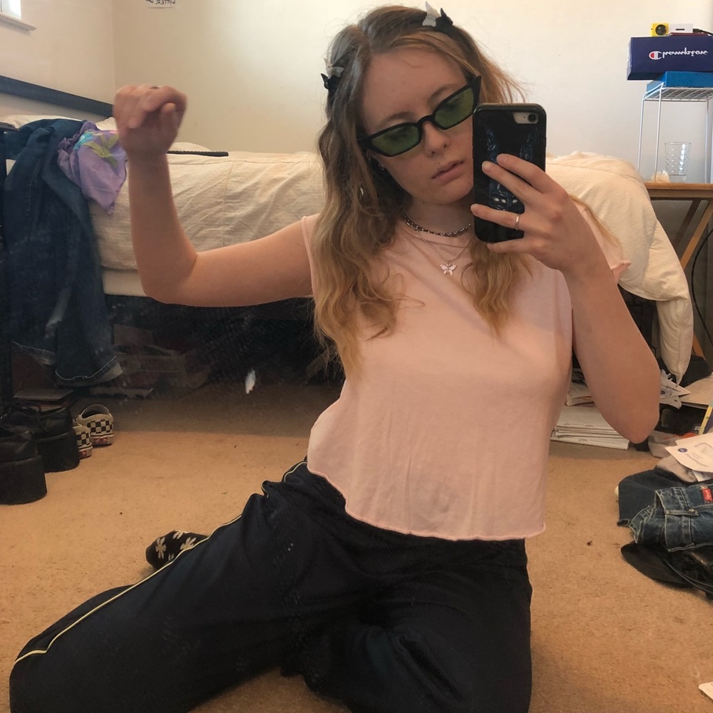 Bby pink short tee